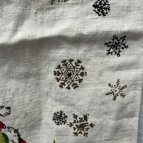 Vintage Parisian Prints Santa Claus Linen Kitchen Tea Towel Christmas Retro 50’s - Picture 7 of 9